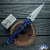 417CNC Acer #46, CMP154 Blade,  Lightning Titanium Handle, Blue Finish Hardware And Clip