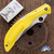 Spyderco Catcherman Folding Filet Knife,  Serrated AUS-8 Stainless Blade, Yellow FRN Handles, C17SYL