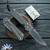 Chris Reeve Small Sebenza 31, Left Handed, Stonewashed Magnacut Drop Point Blade, Sandblasted Titanium Scales W/Blue HW