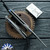 Chris Reeve Small Sebenza 31, Left Handed, Stonewashed Magnacut Drop Point Blade, Sandblasted Titanium Scales W/Blue HW