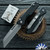 Heretic Knives Jinn Auto, Battleworn Magnacut Blade, Black Aluminum Chassis