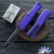 Microtech Hera II Mini 1702M-3PU Double Edge Full Serrated Blade, Purple Handle