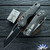 Microtech Standard Issue (MSI) 210-1FLNC Ram-Lok, Black Plain Edge Blade,  Natural Clear Fluted Aluminum Handle