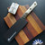 Microtech Kitchen 4.2" Santoku Knife 3300B-1DLCIVS, Black DLC Blade, Bronze Ano Titanium Bolster W/Ivory G10 Handles