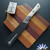 Microtech Kitchen Paring Knife 3500B-10IV, Stonewashed Blade, Blasted Titanium Bolster W/Ivory G10 Handle Scales