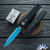 Microtech Ultratech Gen 4 11224-3JK, Full Serrated Blue Double Edge Blade, Black Handle, Jedi Knight