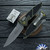 Microtech Socom Elite Auto 160A-10APDGG-U25, Single Edge Apocalyptic Blade, Distressed Grenade Green Handle