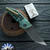 Hypercut Manufacturing Dharma, Tumbled S45VN Blade, Green/ Bronze Titanium Handle W/ Bronze HW