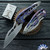 WE Knife Co Elijah Isham Arrakis Folding Knife Hand Rubbed Satin Vanax Blade, Gray Integral Titanium Handle With Flamed Titanium Inlay, Limited Edition