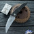 Vintage Microtech Kestrel Manual, Bead Blasted Plain Edge 154-CM Blade, Black Handle - 300070