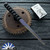 Warren Thomas Custom Tanto Spike, 6al4V Titanium Blade, Tsuka Wrapped Blue Carbon Fiber Handle