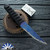 Warren Thomas Custom Tanto, 6al4V Titanium Blade, Green Carbon Fiber Laminate, Tsuka Wrapped Glow Stingray Handle
