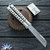 29 Knives Custom 3.75" S35VN Faceted Baukou "Thin Skeleton" Channel Cut 303 Stainless Steel With Skeleton Grooved Ramp Handles, Latched