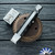 Collection Piece BURN Custom OTF 11" Italian, 416 Stainless Steel Chassis With Horn, Damascus Dagger Blade