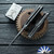 Grissom Knife and Tool - Baby Zeus, Stonewashed Tanto 14C28N Blade, Black Micarta Handle