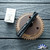 Protech TR-5 Auto BSA26.TR5.1, Black DLC S35VN Blade, Black Feather Textured Handle, Black Lip Pearl Button