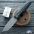 Protech Vero Synapse Auto BSA26.VERO.2, Blasted CPM-MagnaMax Blade, Black Solid Aluminum Handle, Abalone Button
