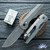 Pro-Tech 2026 Synapse 2 Custom 003, Acid Wash CPM-MagnaMax Blade, 2-Tone 17-4 Steel Handle, White Pearl Button