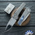 Protech/Chavez Scapegoat 2026 Scapegoat Compact Custom 001, Mike Irie Compound Ground 154CM Blade, Blasted/ Stonewashed 17-4 Steel Handle, Black Lip Pearl Button