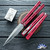 Protech FlyFather 2 Balisong, Satin 154CM Blade, Red Channel Handles, Zen Pin And Bushing Internal Construction