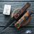 Protech Godson Auto 721-DF2, DLC Black 154CM Blade, Del Fuego Ano Handle, Black Lip Pearl Button