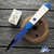 Rainy Vallotton Custom Coffin Dagger Auto, Chad Nichols "Cheetah" Damascus Blade, Mammoth Ivory Handles W/Chad Nichols "Intrepid" Damascus Bolsters