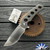 Jeff Vandermeulen Custom OG Prototype, Satin CPM154 Recurved Blade, Tumbled Titanium Handle Scales