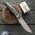 Eyal Landesman Custom Pulsar Folder, Blasted RWL-34 Blade, Titanium Handle W/ White Storm Fat Carbon Inlay