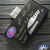 Reese Weiland Wharnhawk Gen 2 Left Handed Auto, Satin Chisel Ground Nitro-V Hawkbill Blade, Black Aluminum Chassis
