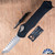 Heretic Knives Giant Hydra 3X Tanto M390 Stonewash Blade, Black Handle, Flamed Accents SN008