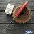 Mag 10 Knifeworx EDP, Monster Mouth Damascus Blade, Red Glass W/Black G10 Liners