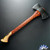 War Drum Forge/Berchtold Design Brown Pigeon Chicago Tufted Malort ADI Axe, Jatoba Haft & Curly White Oak With Maple/Walnut, Hand Forged Double Axe Head, Custom Leather Axe Head Cover