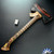 War Drum Forge/Berchtold Design Brown Pigeon Chicago Feathered Malort ADI Axe, Birch Haft W/Curly Walnut Swells, Hand Forged Double Axe Head, Custom Leather Axe Cover