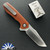 DCB Customs Model 1, Harpoon Tanto Magnacut Blade, Linen Micarta Handles W/ Richlite Pivot Collars