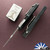 Microtech UTX-85 Gen 4 12354TP-10S, Stonewashed Interceptor Blade, Topographic Deep Engraved Black Handle