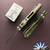 Microtech Standard Issue Mini (MSI) 210M-1FLOD, Full Serrated Black Blade, Ram-Lok OD Green Fluted Aluminum Handle