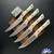 Microtech Kitchen 4.5 Steak Knife Set 3600-12SETIV, Stonewashed Full Serrated Blade, Ivory G10
