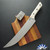 Microtech Kitchen 10" Butcher Knife 3800-10IV, Stonewashed Blade, Ivory G10