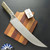 Microtech Kitchen 10" Butcher Knife 3800B-10OD, Stonewashed Blade, OD Green G10 W/Titanium Bolsters
