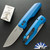 Protech Vero Synapse Auto VERO1201-Blue MM, Stonewashed CPM-MagnaMax Blade, Blue Handle, Black HW