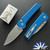 Protech/Chavez Scapegoat Compact Auto RCS1105-BLUE, Stonewashed MagnaMax Blade, Carbide Textured Blue Aluminum Handle W/Blasted HW