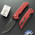 Protech Mordax Plunge Lock Flipper, DLC Magnacut Blade, Red Smooth Handle, Black HW