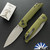 Kershaw Launch Iridium 7038OL, Stonewashed Magnacut Blade, Olive Green Aluminum Handle