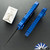 Piranha Excalibur OTF, Black Double Edge S30V Blade, Blue Handle