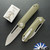 Kubey Royal Liner Lock, Stonewashed 14C28N Blade, OD Green G-10 Handles