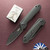 Kubey Royal Blackout Liner Lock, Black 14C28N Blade, Black G-10 Handles