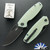 Kubey Tityus Liner Lock, Blackwashed 14C28N Drop Point Blade, Jade G-10 Handles