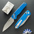 Kershaw Bel Air 6105NBSW, Stonewashed Magnacut Blade, Blue Aluminum Handle