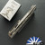 Kubey Royal Frame Lock, Sandblast M390 Blade, Flamed Titanium Handles