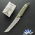 Kubey Goliath Fixed Blade, Stonewashed 14C28N Tanto, Green Micarta Handle - KU430E